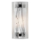 Meyda Lighting Metro Fusion 8" Solar Black Twigs Wall Sconce With Clear Fused White & Black Shade Glass