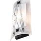 Meyda Lighting Metro Fusion 8" Solar Black Twigs Wall Sconce With Clear Fused White & Black Shade Glass