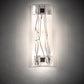 Meyda Lighting Metro Fusion 8" Solar Black Twigs Wall Sconce With Clear Fused White & Black Shade Glass