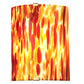 Meyda Lighting Metro Fusion 8" Topazio Wall Sconce With Amber & Yellow Shade Glass