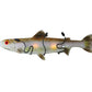 Meyda Lighting Metro Fusion 81502 29" 2-Light Tarnished Copper Rainbow Trout Wall Sconce With Multi-Colored Shade Glass