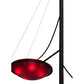 Meyda Lighting Metro Fusion 86" 14-Light 3-Arm Solar Black The Third Demension Chandelier With Multi-Colored Shade Glass