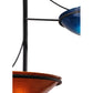 Meyda Lighting Metro Fusion 86" 14-Light 3-Arm Solar Black The Third Demension Chandelier With Multi-Colored Shade Glass