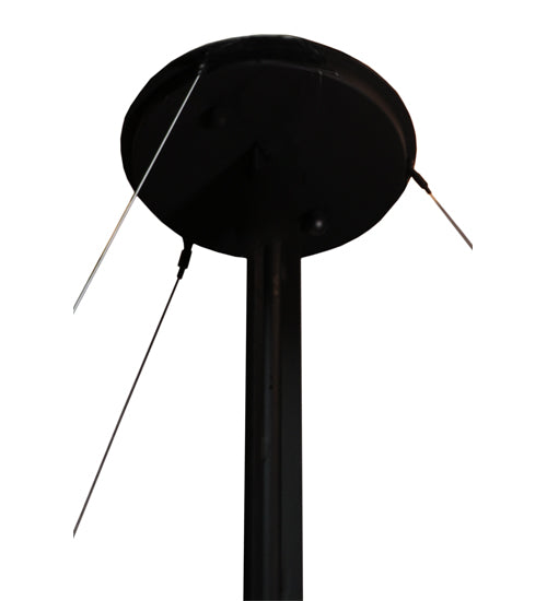 Meyda Lighting Metro Fusion 86" 14-Light 3-Arm Solar Black The Third Demension Chandelier With Multi-Colored Shade Glass