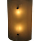 Meyda Lighting Metro Fusion 9" 2-Light Nickel Dragonfly Wall Sconce With White Frosted Shade Glass
