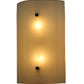 Meyda Lighting Metro Fusion 9" 2-Light Nickel Dragonfly Wall Sconce With White Frosted Shade Glass
