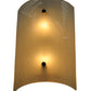 Meyda Lighting Metro Fusion 9" 2-Light Nickel Dragonfly Wall Sconce With White Frosted Shade Glass