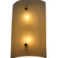 Meyda Lighting Metro Fusion 9" 2-Light Nickel Dragonfly Wall Sconce With White Frosted Shade Glass