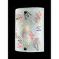 Meyda Lighting Metro Fusion 9" Black Super Nova Wall Sconce With Clear White Shade Glass