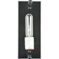 Meyda Lighting Metro Fusion 9" Black Super Nova Wall Sconce With Clear White Shade Glass