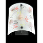 Meyda Lighting Metro Fusion 9" Black Super Nova Wall Sconce With Clear White Shade Glass