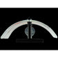 Meyda Lighting Metro Fusion 9" Black Super Nova Wall Sconce With Clear White Shade Glass