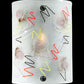 Meyda Lighting Metro Fusion 9" Black Super Nova Wall Sconce With Clear White Shade Glass