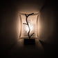 Meyda Lighting Metro Fusion 9" Black Twigs Wall Sconce With White Shade Glass