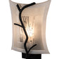 Meyda Lighting Metro Fusion 9" Black Twigs Wall Sconce With White Shade Glass