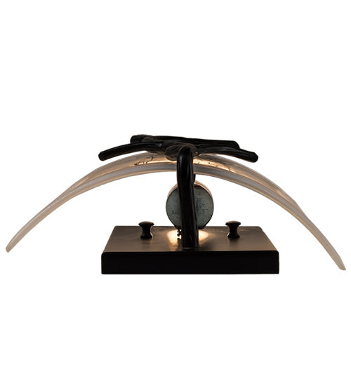 Meyda Lighting Metro Fusion 9" Black Twigs Wall Sconce With White Shade Glass