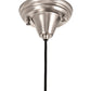 Meyda Lighting Metro Fusion 9" Brushed Nickel Handkerchief Grand Prix Mini Pendant Light With Black & White Shade Glass