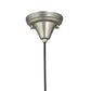 Meyda Lighting Metro Fusion 9" Brushed Nickel Handkerchief Ramoscelli Mini Pendant Light With White Iridescent Shade Glass