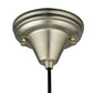Meyda Lighting Metro Fusion 9" Brushed Nickel Super Nova Mini Pendant Light With Black Fused Shade Glass