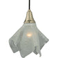 Meyda Lighting Metro Fusion 9" Brushed Nickel Super Nova Pendant Light With Sandblasted Clear Shade Glass