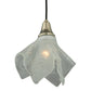 Meyda Lighting Metro Fusion 9" Brushed Nickel Super Nova Pendant Light With Sandblasted Clear Shade Glass
