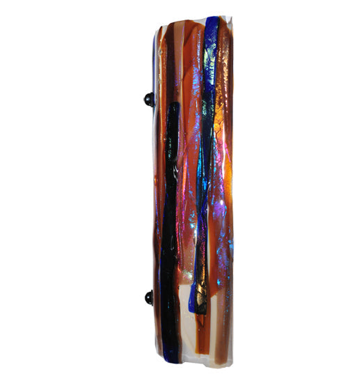 Meyda Lighting Metro Fusion 9" LED Frosted Oceano Wall Sconce With Multi-Colored Iridescent Shade Glass