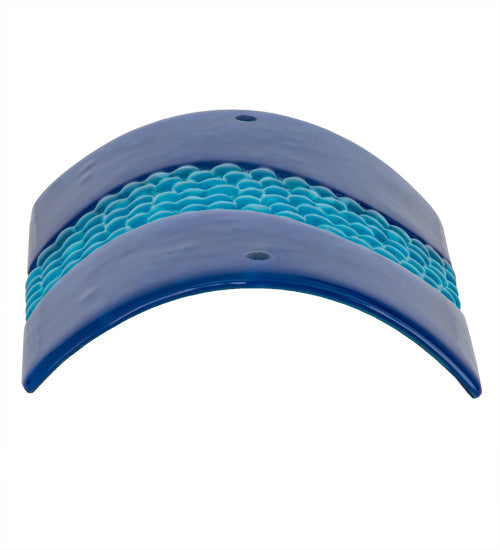 Meyda Lighting Metro Fusion 9" Marea Sconce Panel Blue Shade Glass