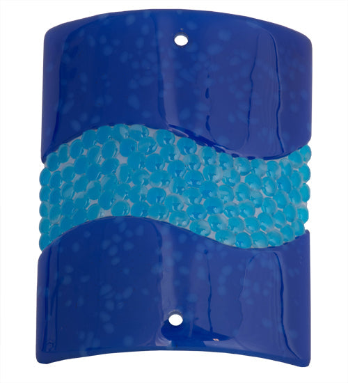 Meyda Lighting Metro Fusion 9" Marea Sconce Panel Blue Shade Glass