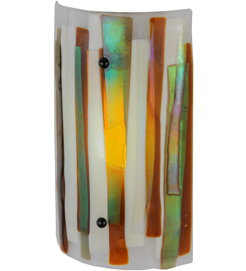 Meyda Lighting Metro Fusion 9" Marina Dimmable LED Wall Sconce With Multi-Colored Shade Glass