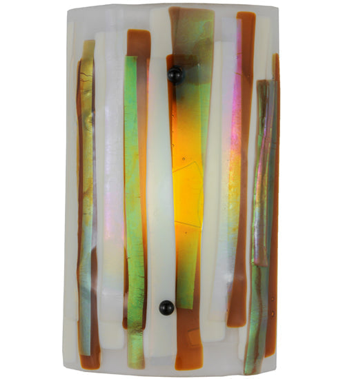 Meyda Lighting Metro Fusion 9" Marina Dimmable LED Wall Sconce With Multi-Colored Shade Glass