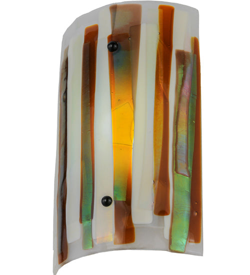 Meyda Lighting Metro Fusion 9" Marina Dimmable LED Wall Sconce With Multi-Colored Shade Glass