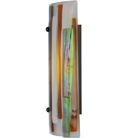 Meyda Lighting Metro Fusion 9" Marina Dimmable LED Wall Sconce With Multi-Colored Shade Glass