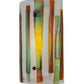 Meyda Lighting Metro Fusion 9" Marina Dimmable LED Wall Sconce With Multi-Colored Shade Glass