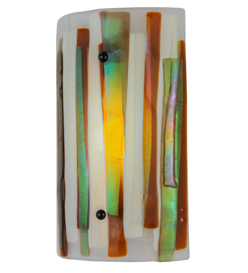 Meyda Lighting Metro Fusion 9" Marina Dimmable LED Wall Sconce With Multi-Colored Shade Glass