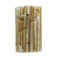 Meyda Lighting Metro Fusion 9" Nickel Bambu Wall Sconce With Beige and Clear Shade Glass