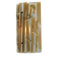 Meyda Lighting Metro Fusion 9" Nickel Bambu Wall Sconce With Beige and Clear Shade Glass