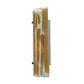 Meyda Lighting Metro Fusion 9" Nickel Bambu Wall Sconce With Beige and Clear Shade Glass
