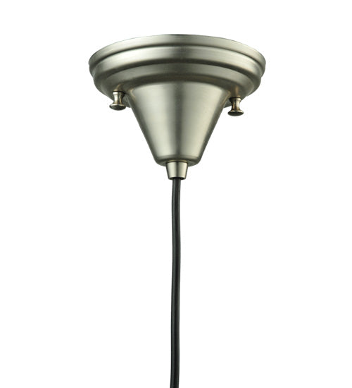 Meyda Lighting Metro Fusion 9" Nickel Handkerchief Stratos Solare Mini Pendant Light With Orange & Yellow Shade Glass