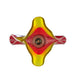 Meyda Lighting Metro Fusion 9" Nickel Handkerchief Stratos Solare Mini Pendant Light With Orange & Yellow Shade Glass