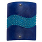 Meyda Lighting Metro Fusion 9" Nickel Marea Wall Sconce With Blue Pebbles Shade Glass