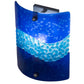 Meyda Lighting Metro Fusion 9" Nickel Marea Wall Sconce With Blue Pebbles Shade Glass