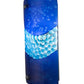 Meyda Lighting Metro Fusion 9" Nickel Marea Wall Sconce With Blue Pebbles Shade Glass