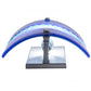 Meyda Lighting Metro Fusion 9" Nickel Marea Wall Sconce With Blue Pebbles Shade Glass
