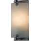 Meyda Lighting Metro Fusion 9" Nickel Nautilus Wall Sconce With Aqua Green & White Shade Glass