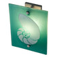 Meyda Lighting Metro Fusion 9" Nickel Nautilus Wall Sconce With Aqua Green & White Shade Glass