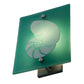 Meyda Lighting Metro Fusion 9" Nickel Nautilus Wall Sconce With Aqua Green & White Shade Glass