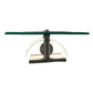 Meyda Lighting Metro Fusion 9" Nickel Nautilus Wall Sconce With Aqua Green & White Shade Glass