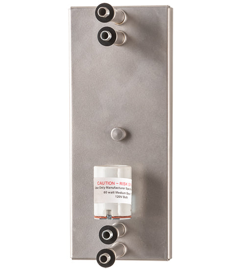 Meyda Lighting Metro Fusion 9" Nickel Nautilus Wall Sconce With Blue & White Shade Glass