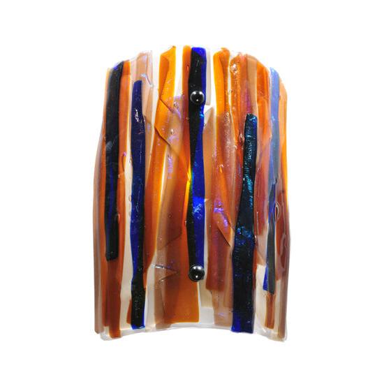 Meyda Lighting Metro Fusion 9" Oceano Wall Sconce With Multi-Colored Shade Glass