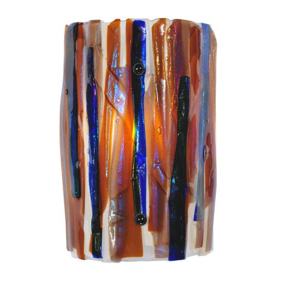Meyda Lighting Metro Fusion 9" Oceano Wall Sconce With Multi-Colored Shade Glass
